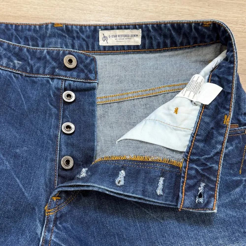 G-Star‎ RAW Arc 3D Tapered Jeans Mens 32x30 Distressed Denim (Actual 32x29)